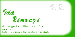 ida rimoczi business card